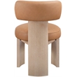 Meridian Furniture Atelier Cognac Vegan Leather Dining Chair (Set of 2)