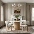 Meridian Furniture Atelier Cream Vegan Leather Dining Chair (Set of 2)