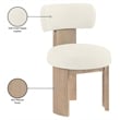 Meridian Furniture Atelier Cream Vegan Leather Dining Chair (Set of 2)