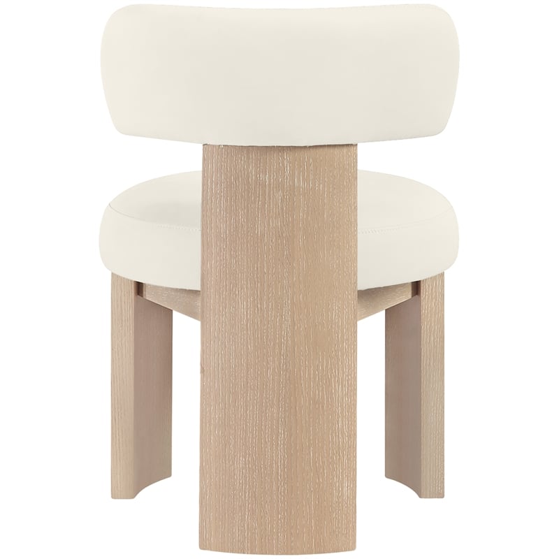 Meridian Furniture Atelier Cream Vegan Leather Dining Chair (Set of 2)