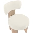 Meridian Furniture Atelier Cream Vegan Leather Dining Chair (Set of 2)