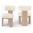 Meridian Furniture Atelier Cream Vegan Leather Dining Chair (Set of 2)