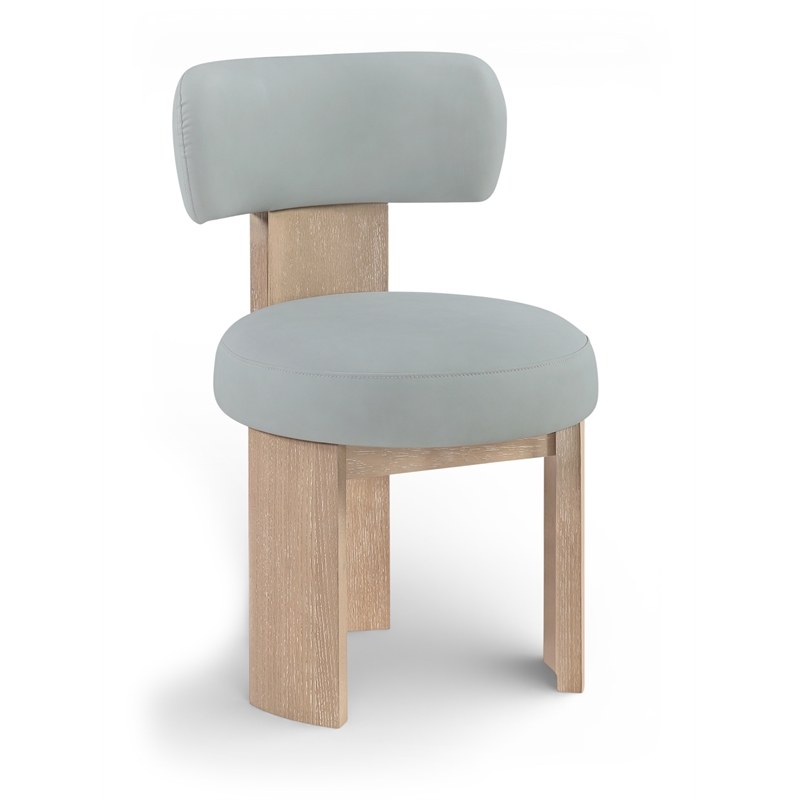 Meridian Furniture Atelier LtBlu Vegan Leather Dining Chair (Set of 2)