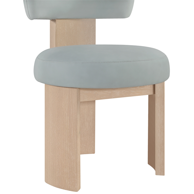 Meridian Furniture Atelier LtBlu Vegan Leather Dining Chair (Set of 2)