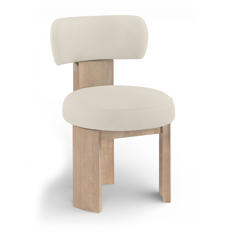 Meridian Furniture Atelier Taupe Vegan Leather Dining Chair (Set of 2)