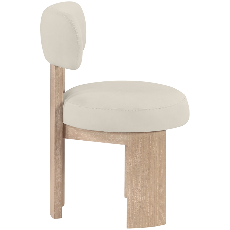 Meridian Furniture Atelier Taupe Vegan Leather Dining Chair (Set of 2)