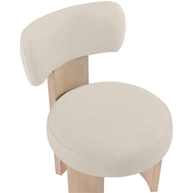 Meridian Furniture Atelier Taupe Vegan Leather Dining Chair (Set of 2)