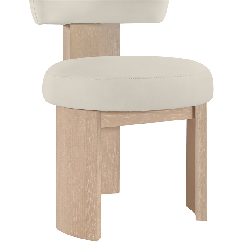 Meridian Furniture Atelier Taupe Vegan Leather Dining Chair (Set of 2)