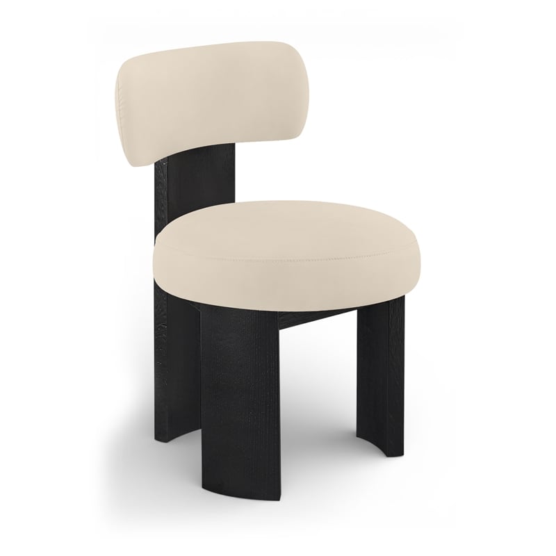 Meridian Furniture Atelier Beige Vegan Leather Dining Chair (Set of 2)