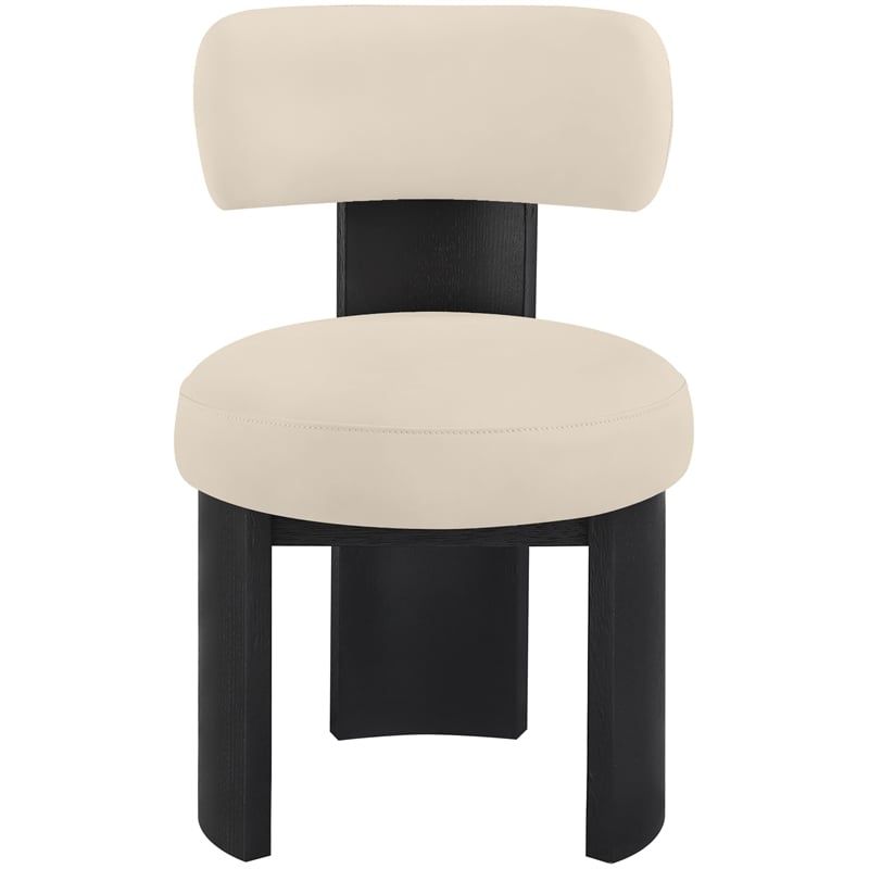 Meridian Furniture Atelier Beige Vegan Leather Dining Chair (Set of 2)