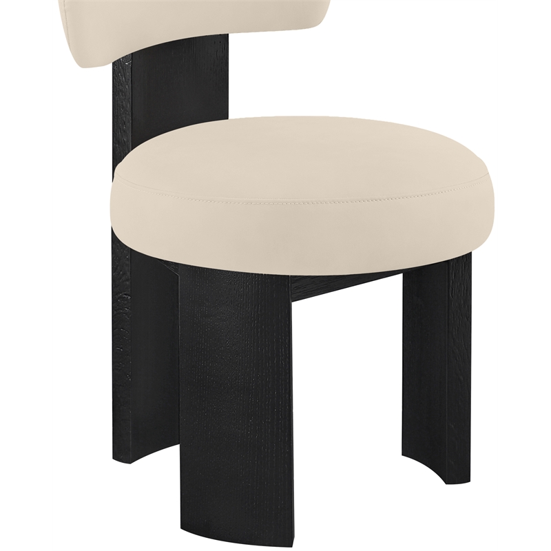 Meridian Furniture Atelier Beige Vegan Leather Dining Chair (Set of 2)