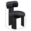 Meridian Furniture Atelier Black Vegan Leather Dining Chair (Set of 2)
