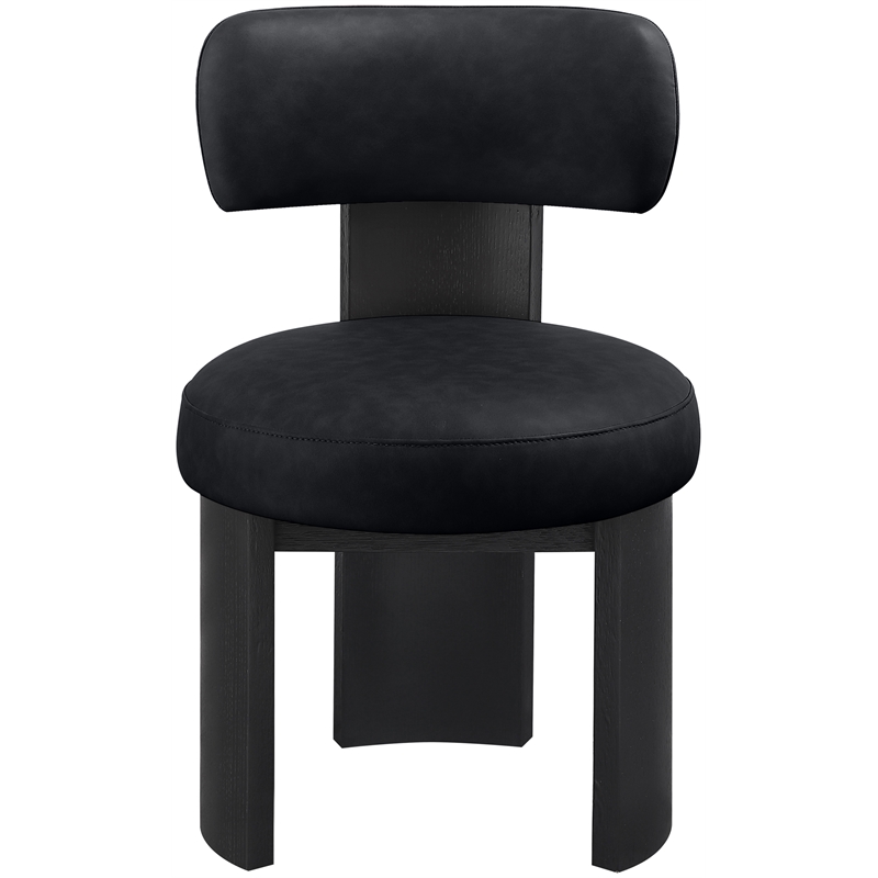 Meridian Furniture Atelier Black Vegan Leather Dining Chair (Set of 2)