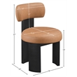 Meridian Furniture Atelier Cognac Vegan Leather Dining Chair (Set of 2)