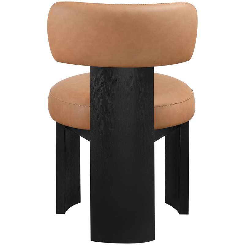 Meridian Furniture Atelier Cognac Vegan Leather Dining Chair (Set of 2)