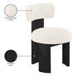 Meridian Furniture Atelier Cream Vegan Leather Dining Chair (Set of 2)