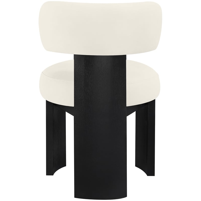 Meridian Furniture Atelier Cream Vegan Leather Dining Chair (Set of 2)