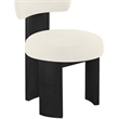 Meridian Furniture Atelier Cream Vegan Leather Dining Chair (Set of 2)