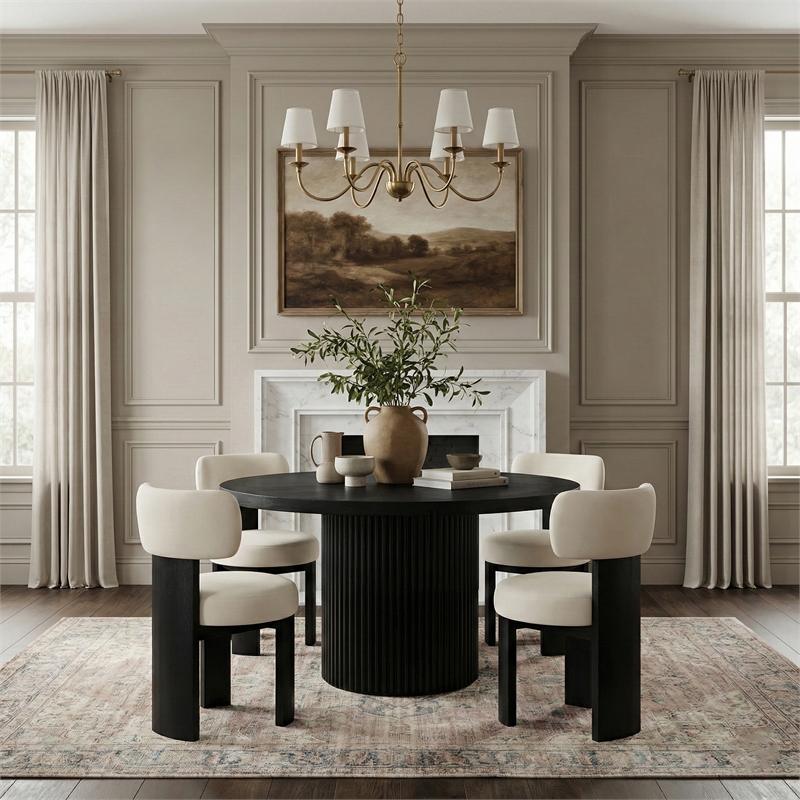 Meridian Furniture Atelier Taupe Vegan Leather Dining Chair (Set of 2)