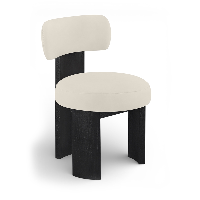 Meridian Furniture Atelier Taupe Vegan Leather Dining Chair (Set of 2)