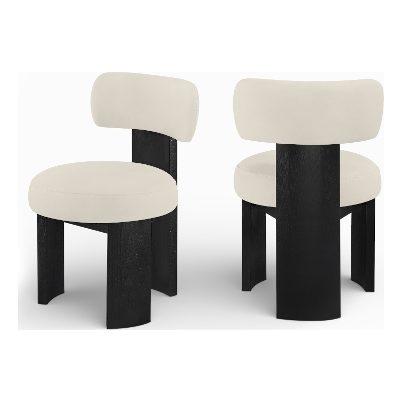 Meridian Furniture Atelier Taupe Vegan Leather Dining Chair (Set of 2)