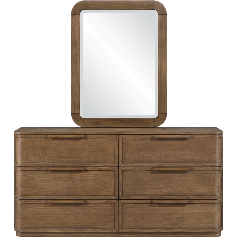 Meridian Furniture Tiberio Brown Solid Wood Mirror