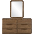 Meridian Furniture Tiberio Brown Solid Wood Mirror