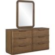 Meridian Furniture Tiberio Brown Solid Wood Mirror