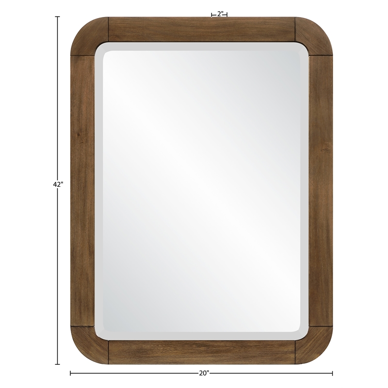 Meridian Furniture Tiberio Brown Solid Wood Mirror