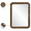 Meridian Furniture Tiberio Brown Solid Wood Mirror