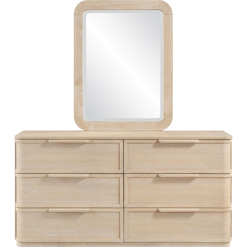 Meridian Furniture Tiberio Natural Solid Wood Mirror