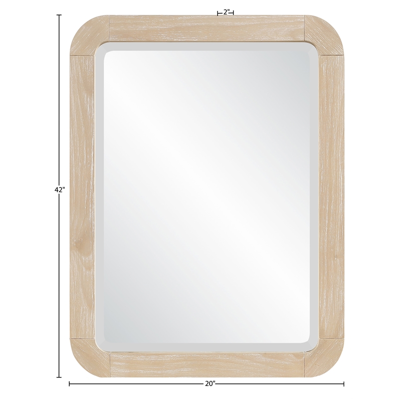Meridian Furniture Tiberio Natural Solid Wood Mirror