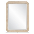 Meridian Furniture Tiberio Natural Solid Wood Mirror