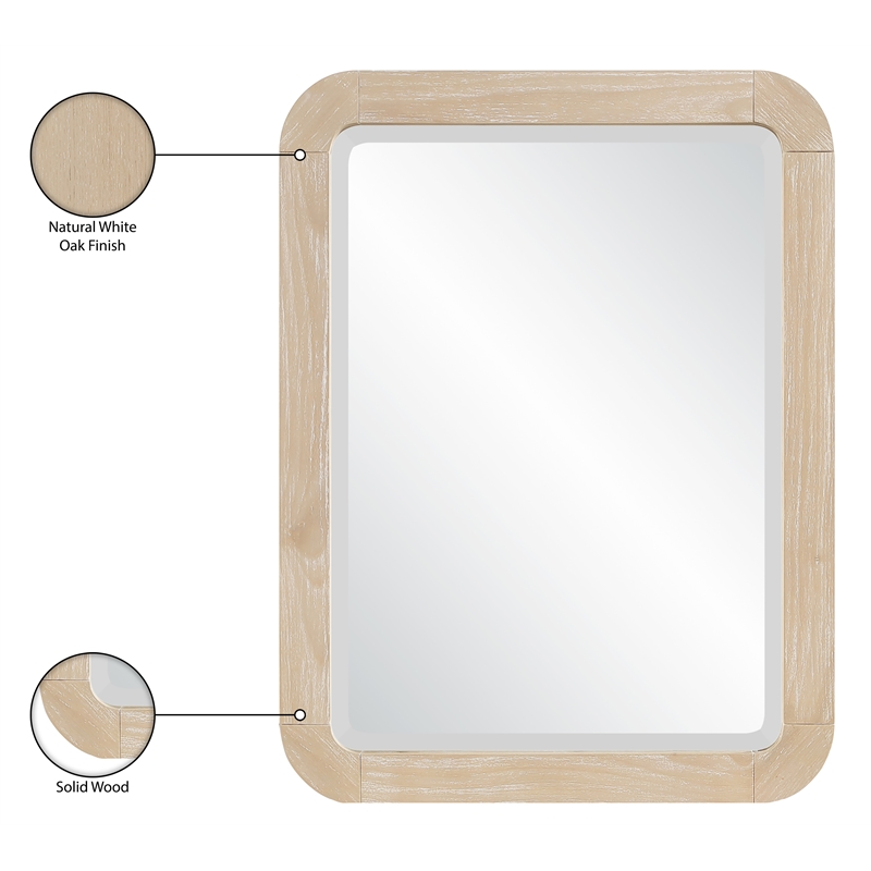 Meridian Furniture Tiberio Natural Solid Wood Mirror