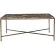 Meridian Furniture Valen Brown Marble And Iron Coffee Table