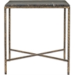 Meridian Furniture Valen Brown Marble And Iron End Table