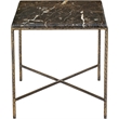 Meridian Furniture Valen Brown Marble And Iron End Table