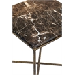 Meridian Furniture Valen Brown Marble And Iron End Table