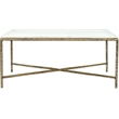 Meridian Furniture Valen White Marble And Iron Coffee Table