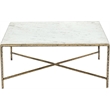 Meridian Furniture Valen White Marble And Iron Coffee Table