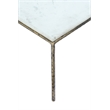 Meridian Furniture Valen White Marble And Iron Coffee Table