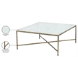 Meridian Furniture Valen White Marble And Iron Coffee Table