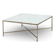 Meridian Furniture Valen White Marble And Iron Coffee Table