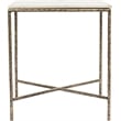 Meridian Furniture Valen White Marble And Iron End Table