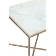 Meridian Furniture Valen White Marble And Iron End Table