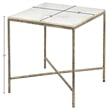 Meridian Furniture Valen White Marble And Iron End Table