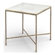 Meridian Furniture Valen White Marble And Iron End Table