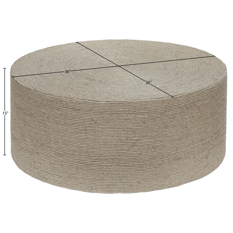 Meridian Furniture Meadow Natural Jute Coffee Table