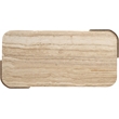 Meridian Furniture Calabria Beige Marble And Brown Oak Wood Coffee Table