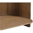 Meridian Furniture Calabria Beige Marble And Brown Oak Wood Console Table